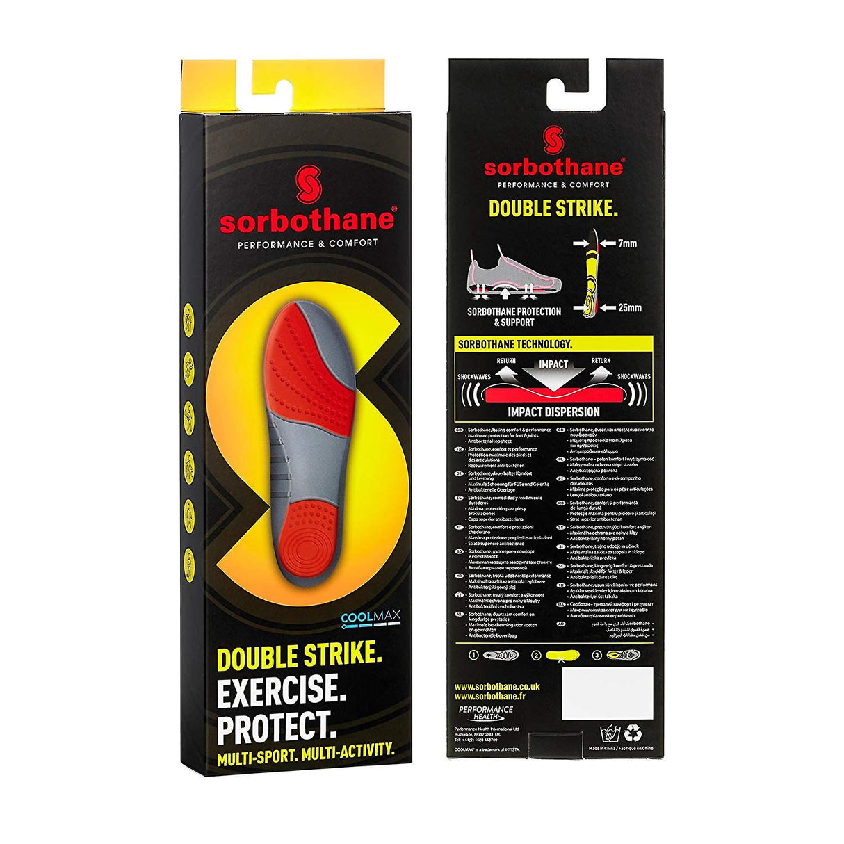 Innleggssåle Sorbothane Double Strike