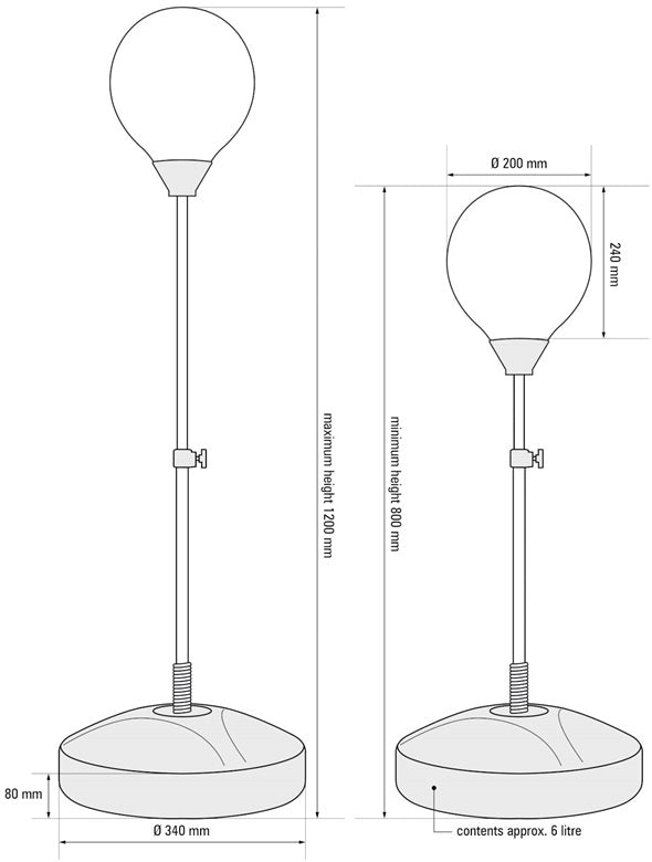 Get & Go Bokseball på stang med hansker Junior