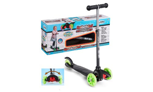 Sparkesykkel 3 hjul - barn max. 20 kg. -Sort