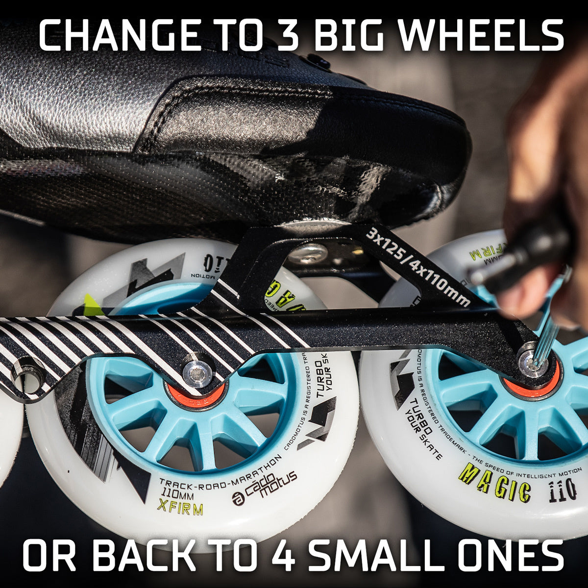 Cadomotus Agility-3 Racer 3x125 Rulleskøyte