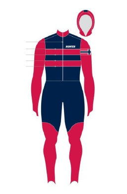 Løpstrikot med hette i Norsk design.