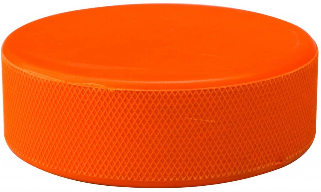 Nijdam Ice Hockey Puck in Blister Orange