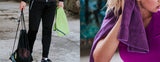 Sportshåndkle 40 x 80 cm. Lilla