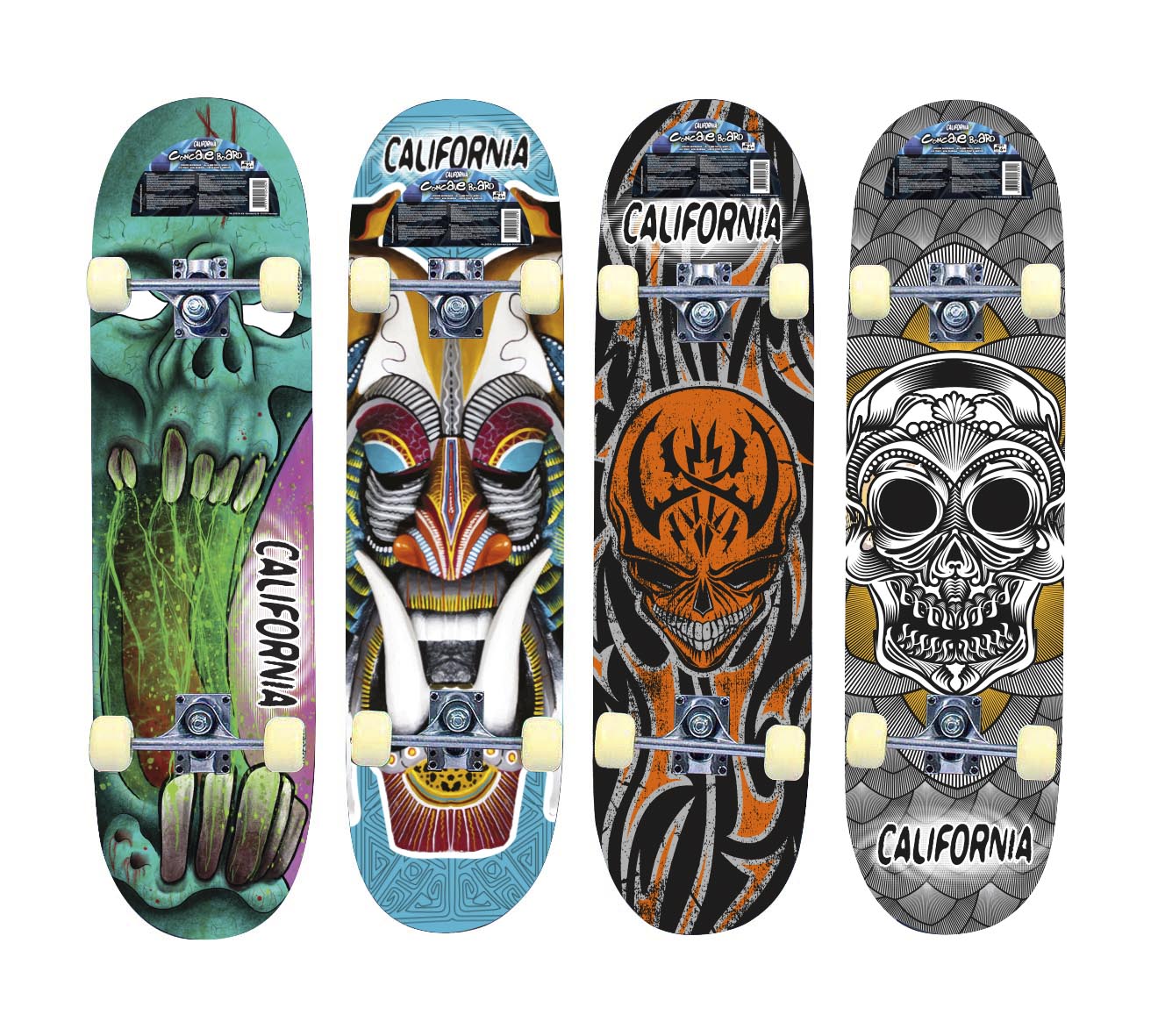 California Skateboard ALU 4 ass motiver