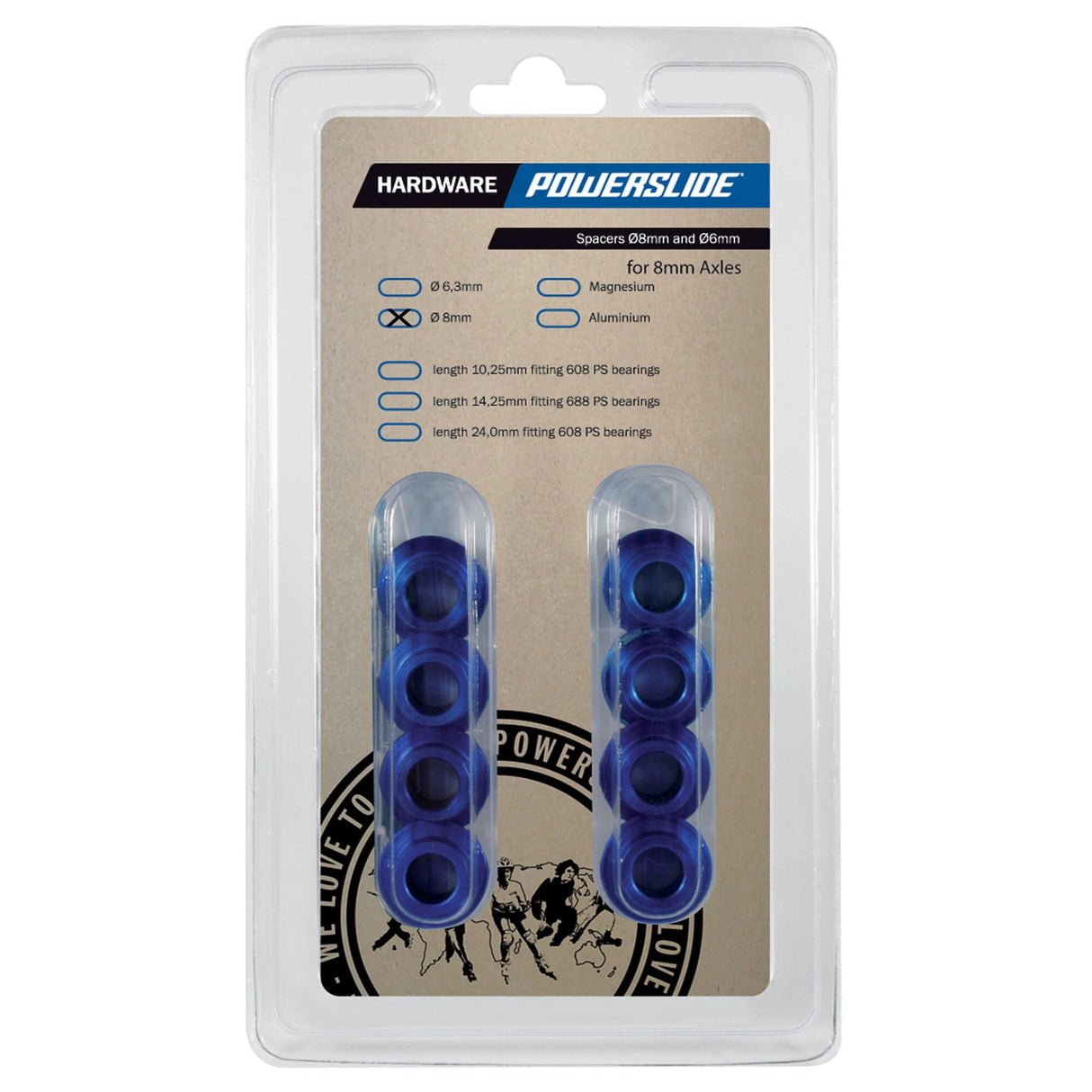 Powerslide AL Spacer/Avstandsholder 8mm