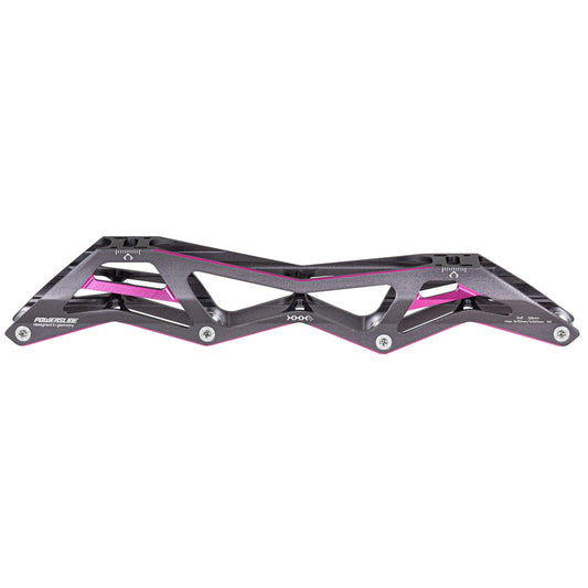 Powerslide Racer Rulleskøyteramme 13,2" 3x110 1x100 195mm Titanium Pink