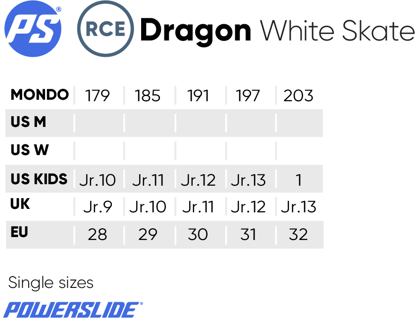 Powerslide Rulleskøyte Dragon White 84