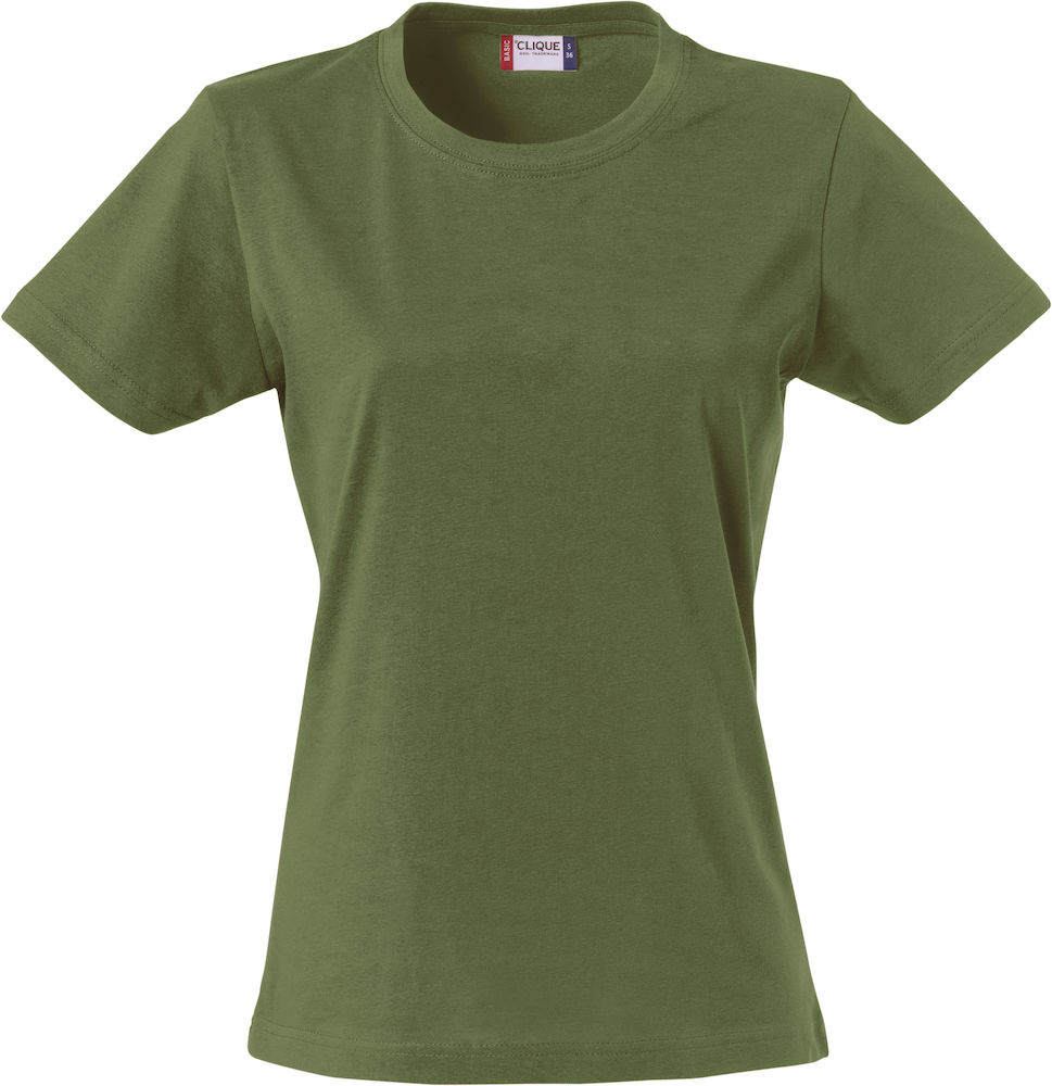 Clique Basic T-skjorte Dame XS Oliven Grønn